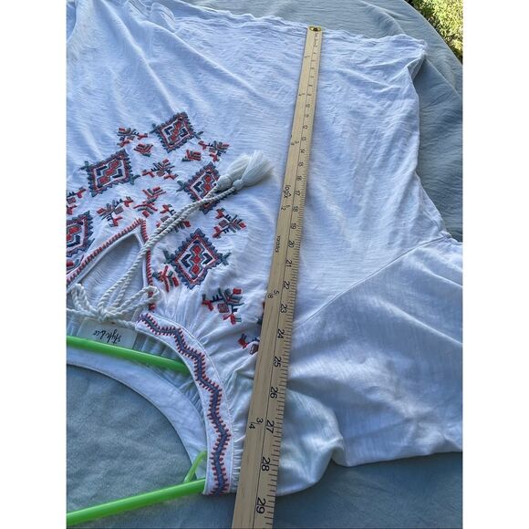 Style & Co peasant embroidered tassels relaxed fit - Picture 5 of 9